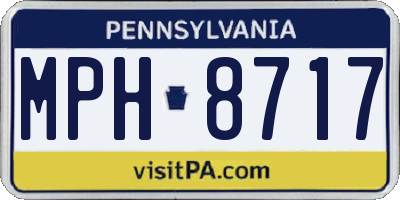 PA license plate MPH8717