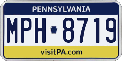 PA license plate MPH8719