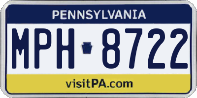 PA license plate MPH8722