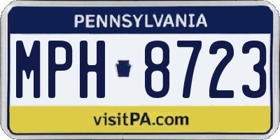 PA license plate MPH8723