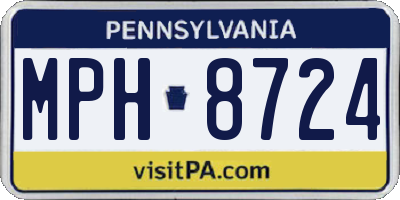 PA license plate MPH8724