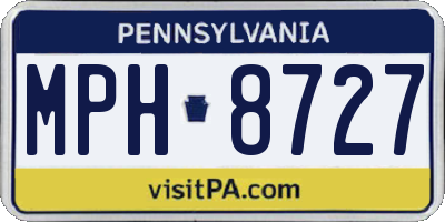 PA license plate MPH8727