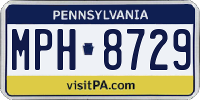 PA license plate MPH8729