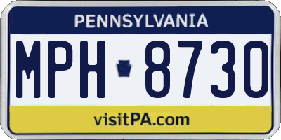 PA license plate MPH8730