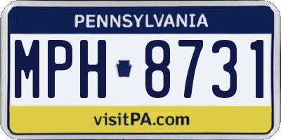 PA license plate MPH8731