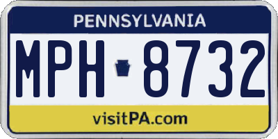 PA license plate MPH8732
