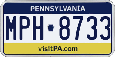 PA license plate MPH8733