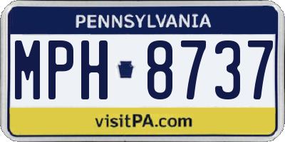 PA license plate MPH8737