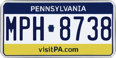 PA license plate MPH8738