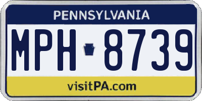 PA license plate MPH8739
