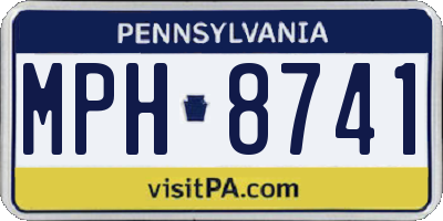 PA license plate MPH8741
