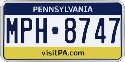 PA license plate MPH8747