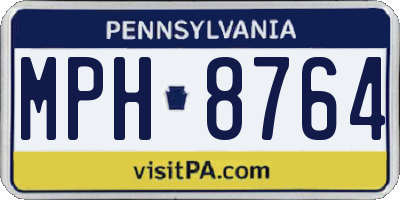 PA license plate MPH8764