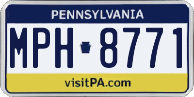 PA license plate MPH8771