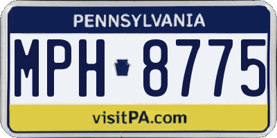 PA license plate MPH8775