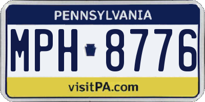 PA license plate MPH8776