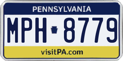 PA license plate MPH8779