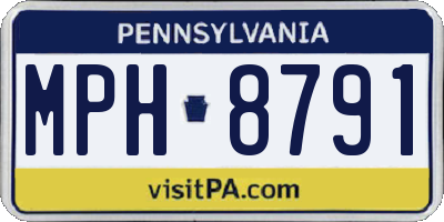 PA license plate MPH8791