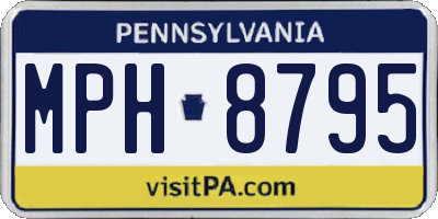 PA license plate MPH8795