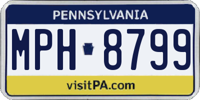 PA license plate MPH8799