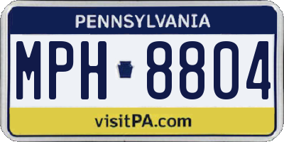PA license plate MPH8804