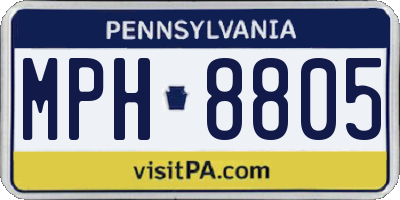 PA license plate MPH8805