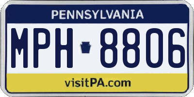 PA license plate MPH8806