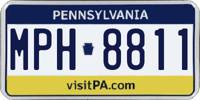 PA license plate MPH8811