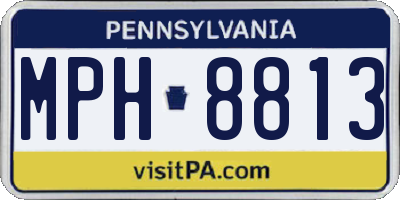 PA license plate MPH8813
