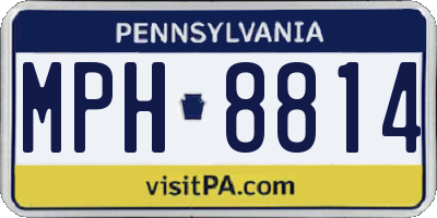 PA license plate MPH8814