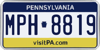 PA license plate MPH8819