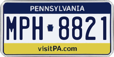 PA license plate MPH8821