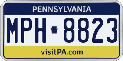 PA license plate MPH8823