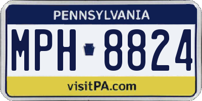 PA license plate MPH8824