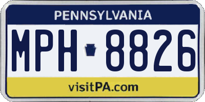 PA license plate MPH8826