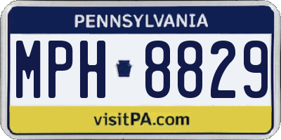 PA license plate MPH8829