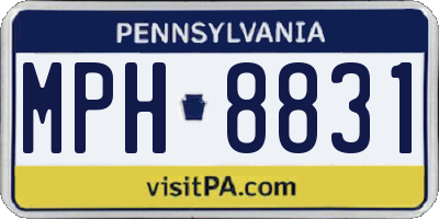 PA license plate MPH8831
