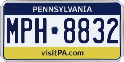 PA license plate MPH8832
