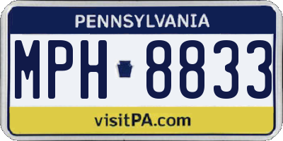 PA license plate MPH8833