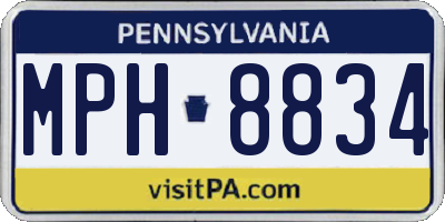 PA license plate MPH8834