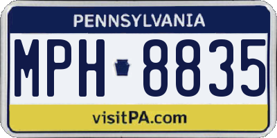 PA license plate MPH8835