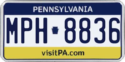 PA license plate MPH8836