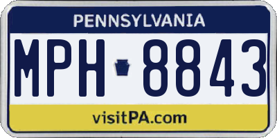 PA license plate MPH8843