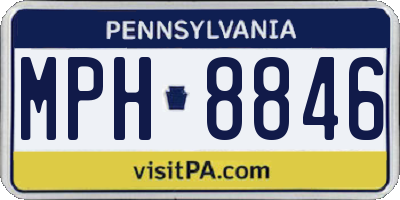 PA license plate MPH8846