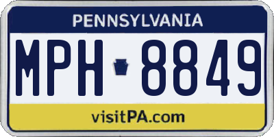 PA license plate MPH8849