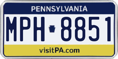 PA license plate MPH8851