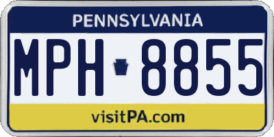 PA license plate MPH8855