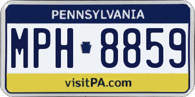 PA license plate MPH8859