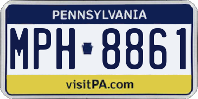 PA license plate MPH8861