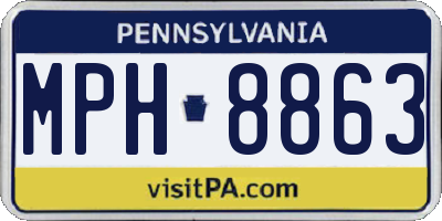 PA license plate MPH8863
